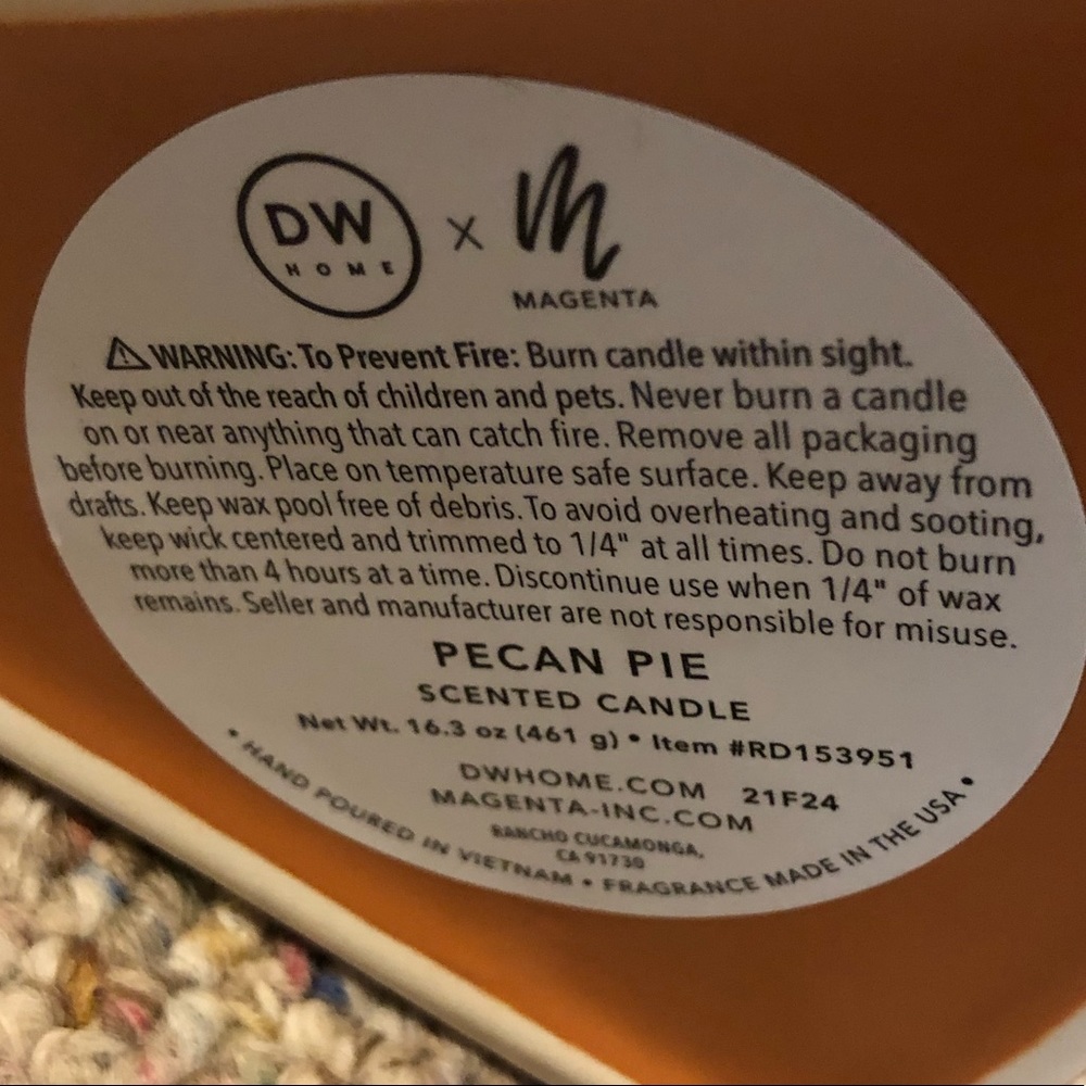 🎉 HP 🎉 🆕 Rae Dunn PECAN PIE 2 Wick Scented Pie Candle - Picture 8 of 9